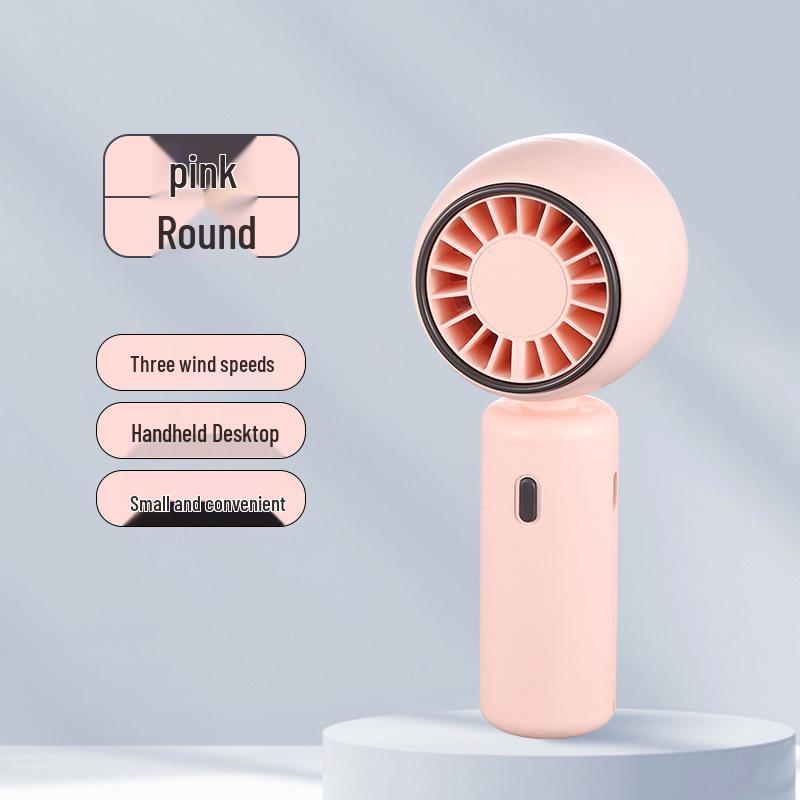 Cat Ear Handheld Spray Humidifier Fan with USB Charging, Three-Speed Settings, and Low Noise