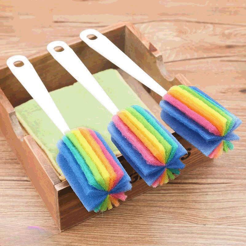 Baby Bottle Brush Sponge Brush Home Cleaning Bottle Sponge Brush Glass Pot Washing Kitchen Cleaning-Tool for Baby Bottle