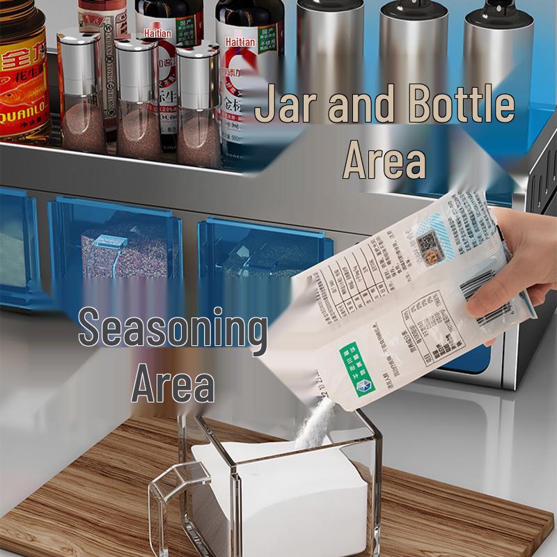 Wall-Mounted Kitchen Seasoning Rack: Punch-Free Multifunctional Condiment Set with Jars