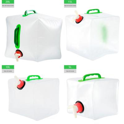Portable Water Carrier Bag 5L/10L/15L/20L Camping Bucket Water Storage Large Capacity No Leakage for Camping Cooking Picnic