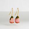 Fashion Enamel Color Flower Dangle Earrings for Women Girl Vintage Elegant Petal Statement Long Earring Party Jewelry Gifts