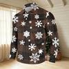Men's Casual Long Sleeve T-Shirt with Neck and Christmas Print Holiday Tee