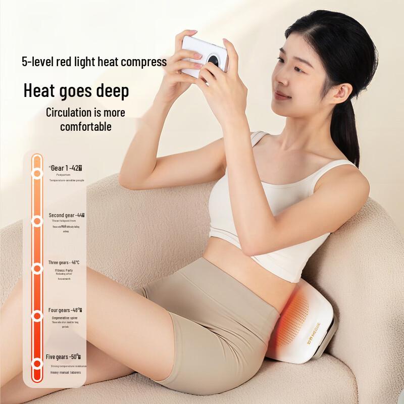 MIAOJIE ME05 Portable Traction Massager with EMS & Red Light Heat