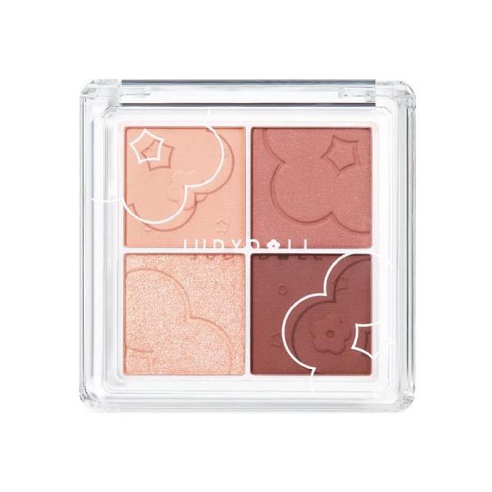 Judydoll Judydoll Lidschatten Cream Tea Erdig Matt Farbe Make-up Palette Glitzer für Augen 4 Farben, 1 Stück