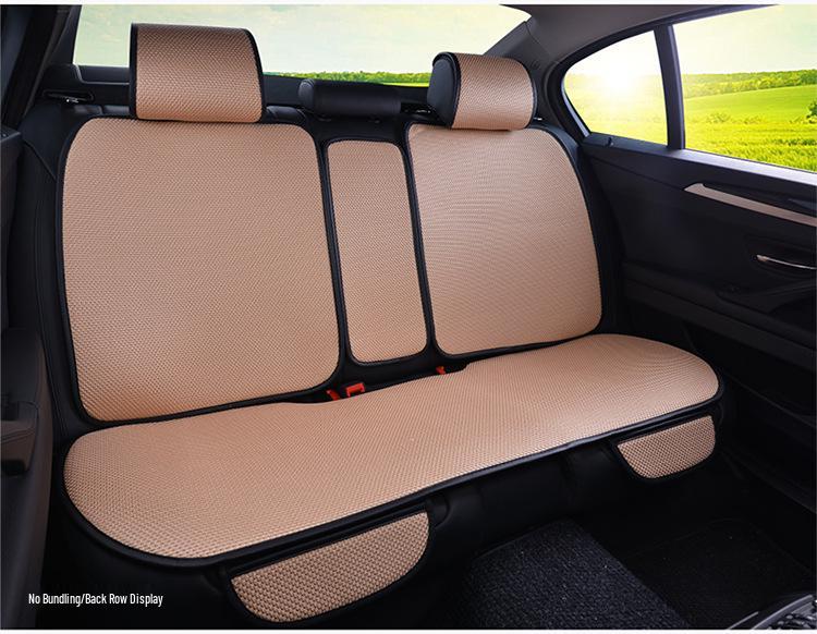 Popular Non-Slip Ice Silk Car Seat Cushion Set - Breathable, Cool, Free-tie, All Seasons