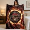 Nirvana Print Flannel Blanket Cozy Lightweight Plush Throw Blanket For Bed Sofa Household Use