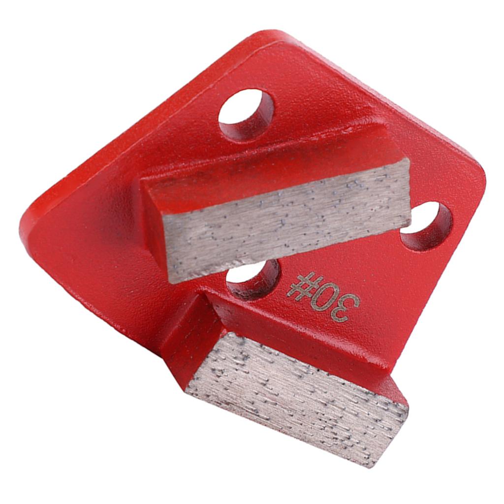 3PCS Trapezoid Diamond Floor Grinding Pad Disc #30 Grit Metal Bond Scraper