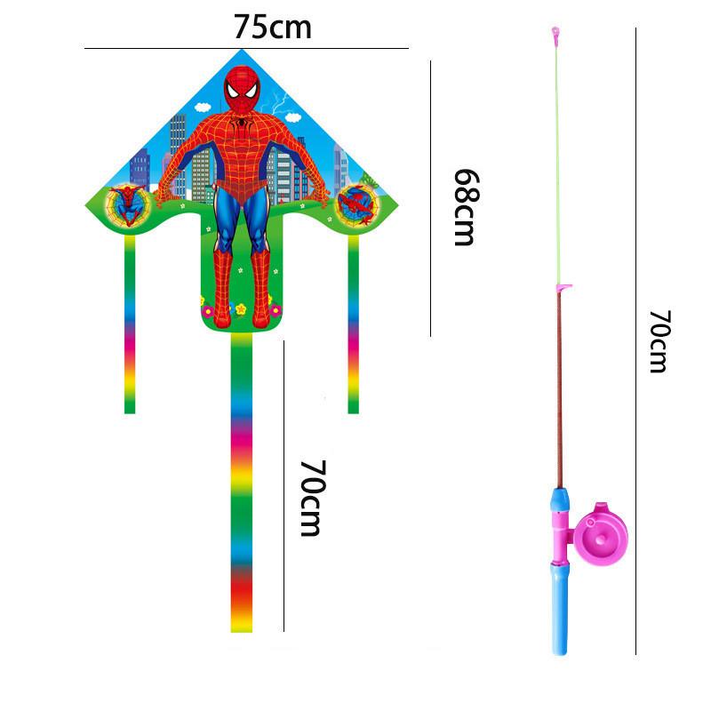 Plastic Triangle Kite For Kids With Glass Fiber Frame Handmade Modern Simple Style