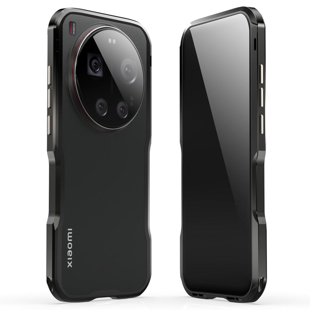 LUPHIE Hülle für Xiaomi 17 Ultra 5G Metall Stoßstangen Rahmen Stoßfeste Handyhülle