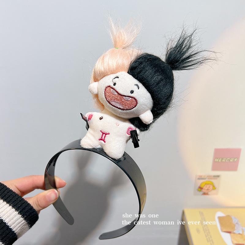 Plush Doll Headband Constellation Doll Hairband Cute Hairhoops Cosplay Headwear Hair Accessories