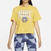 Nike Letter Pattern Printed Casual Short Sleeve T-Shirt Women tops Yellow DR9010-739