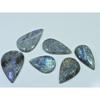 279Cts. Natural Labradorite Carving Pear Cabochon Loose Gemstone 6Pcs Lot LL-1037