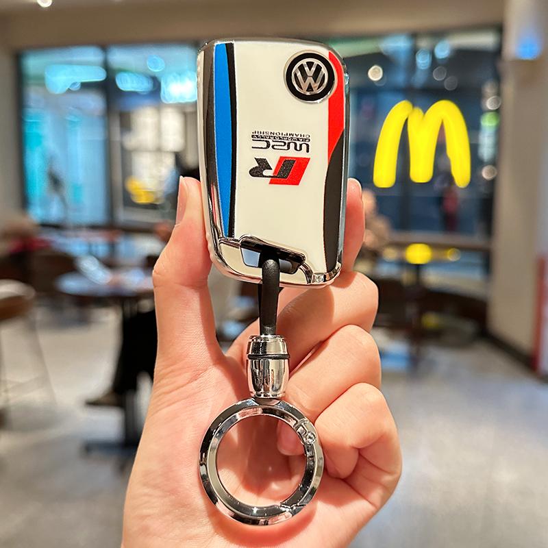 Valve Stems Caps Fashion TPU Car Remote Key Case Full Cover Protector Shell Fob For VW Volkswagen Golf 7 MK7 Tiguan MK2 Auto Key QQ8