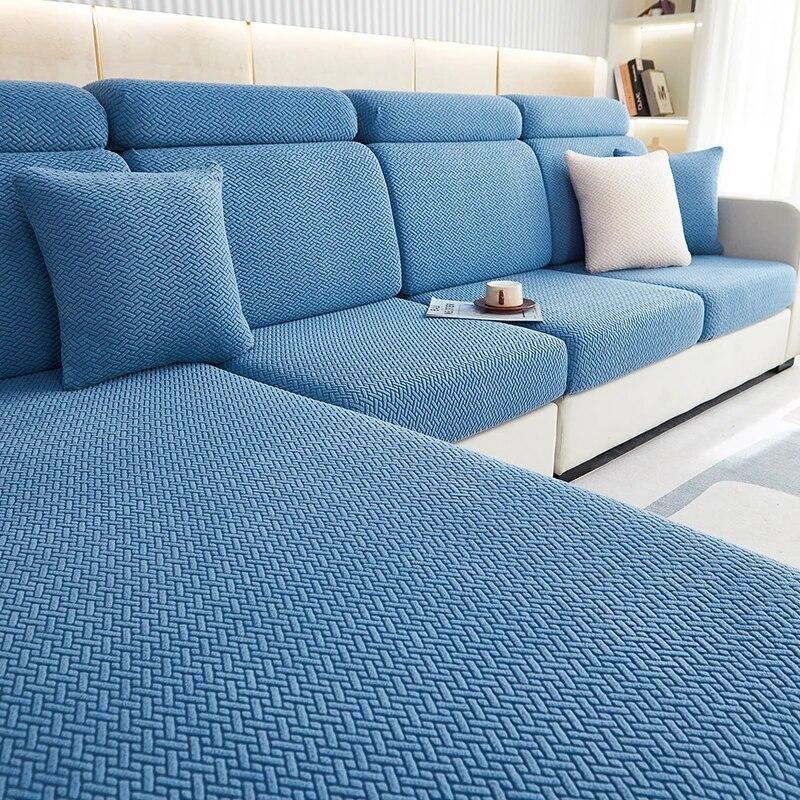 Funda de Cojín de Asiento de Sofá Funda de Silla Extraíble Jacquard Funda Elástica Lavable Protector de Muebles 1/2/3/4 Plazas