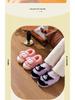 Sanrio Kuromi Women's and Children's Plush Cotton Slippers - Warm Autumn/Winter Thick-Soled Parent-Child Home Shoes