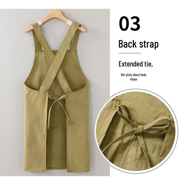 Wasserabweisende Küchenschürze mit gekreuztem Rücken - Modisches Druckdesign zum Kochen und für die Gastronomie