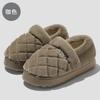 Autumn and Winter Cotton Slippers New Couple Thick Bottom Home Warm Non-slip Plush Slippers Bag and Cotton Slippers