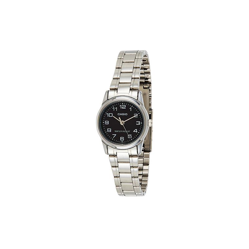 Casio STANDARD series DRESS series Simple classic pointer digital scale Quartz movement Stainless steel strap Japanese and Korean LTP-V001D-1BUDF чёрный
