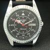 JAPAN VINTAGE REFURBISHED SEIKO 5 AUTOMATIC 6309A MENS BLACK WATCH A442977-1
