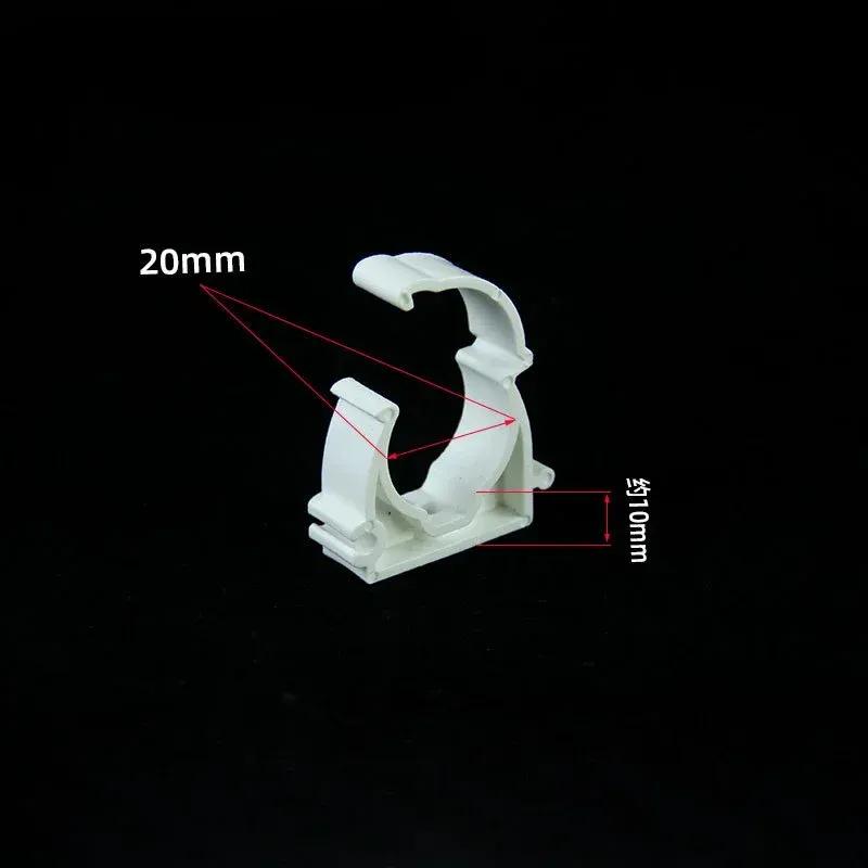 20/50Pcs Plastic PPR Clamp Holder For Water Pipe Tube Fittings With Cover Diameter 16mm 20mm 25mm 32mm 40mm