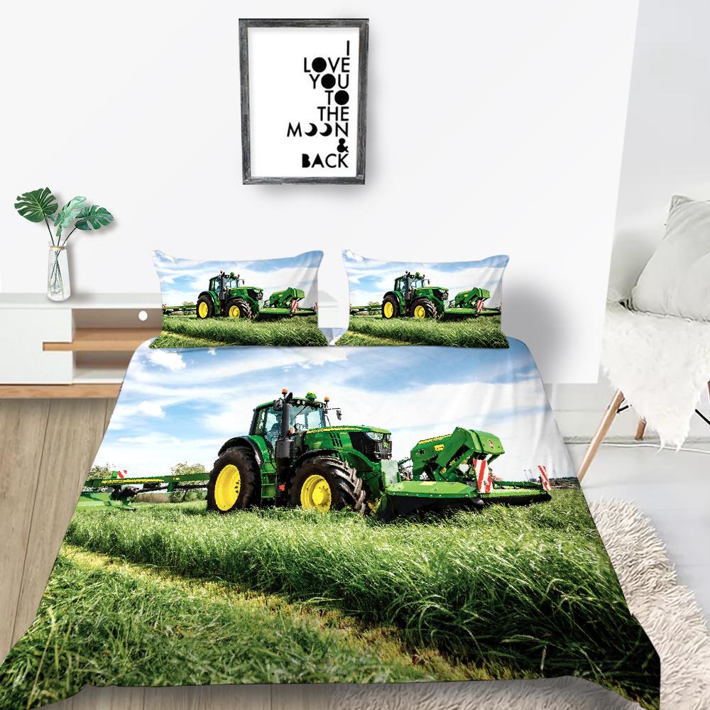 3D Industrial Style Bedding Set Car Printed Duvet Cover 2/3 Pieces AU180 * 210 Full Size Boy Room Soft Machine Washable Home Decoration