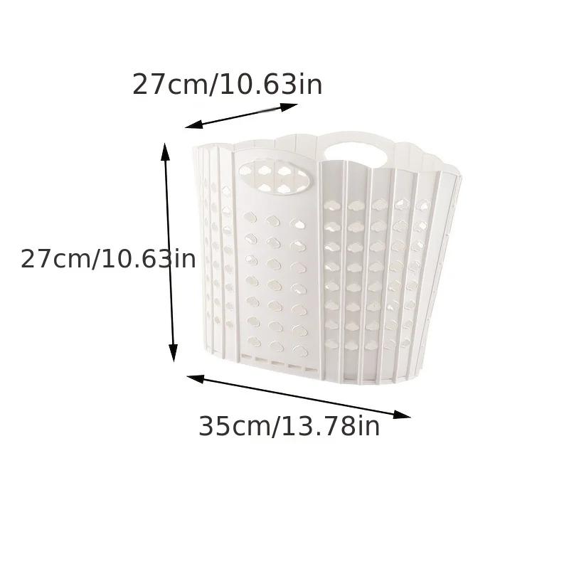 

Foldable and Wall Hanging Storage Basket for Household Use, Dirty Clothes Basket,Thick Anti Slip Handle,Durable and Long-lasting білий