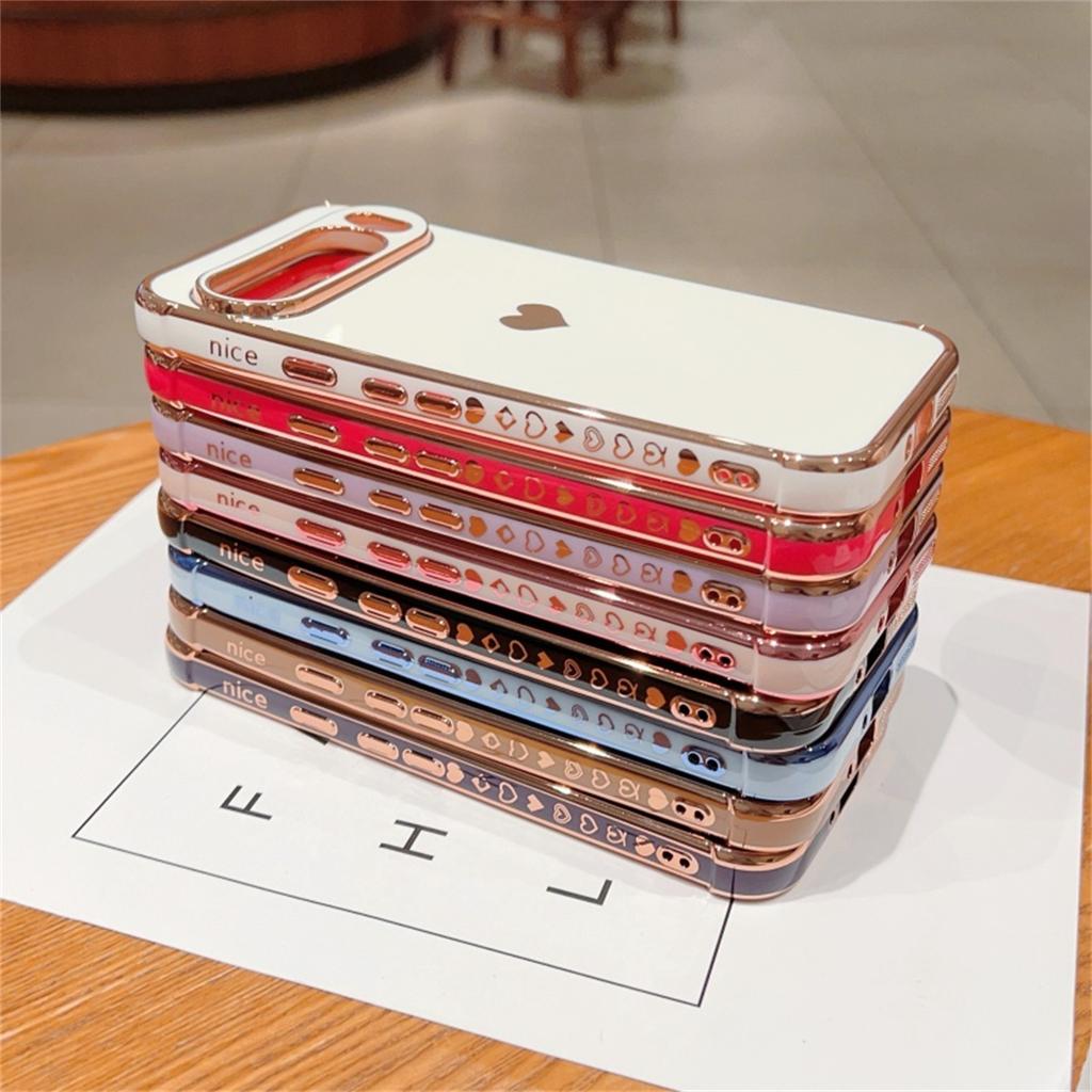 Trendy Glossy Plating Love Heart Soft TPU Case For Google Pixel 10A 10 9 Pro XL 8 7 A Skin-friendly Shockproof Bumper Back Cover