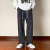 Four Seasons Streetwear Loose Jeans Men Korean Style Fashion Loose Straight Wide Leg Pants Men's Brand Clothing Black Light Blue