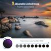 NEEWER 67mm Variable ND Filter True Color Hard Stops Optical Slim Aluminum Neutral Density Filter for Cameras (ND8-2000), & Stops, 3-11 Adjustable,