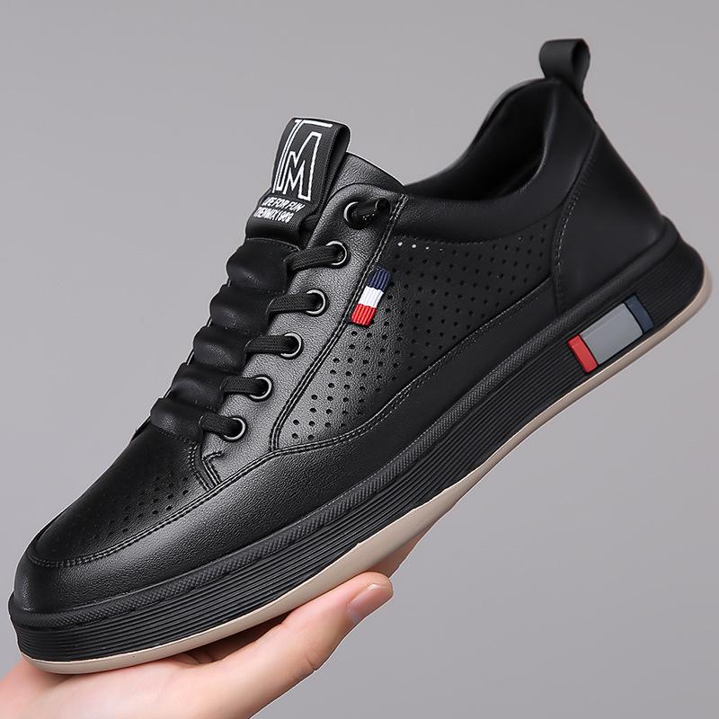 

Модные весенне-осенние модные туфли на плоской подошве из полой кожи для мужчин, дизайнерские кроссовки с мягкой подошвой для мужчин, деловые туфли для мужчин 44