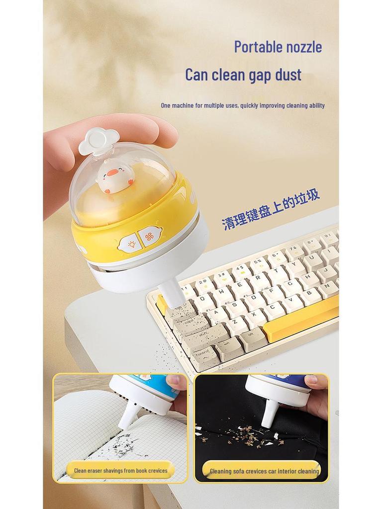 Wireless Desktop Vacuum Cleaner & Night Light for Crumbs - Ideal for Children and Students