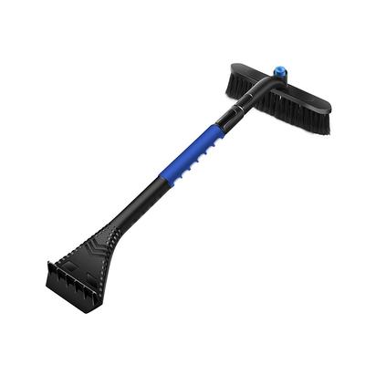 Car Ice Scraper with Broom, 2 In 1 Car Ice Scraper and Snow Brush, 360° Degree Brush Head, Non-Slip Foam Handle, for Cars, Trucks, SUVs, Windscreen
