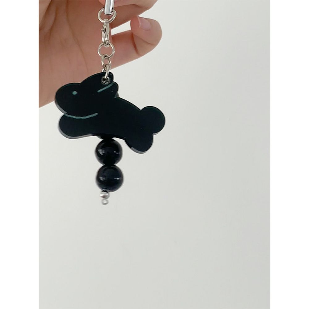 Loumoi Nyckelring _ Svart kanin