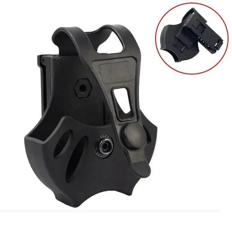 Tactical Handcuffs Holster Police Shackle Set 360 Degree Rotation Waist Belt Clip Quick-draw Handcuff Set Waist Hanging Bag