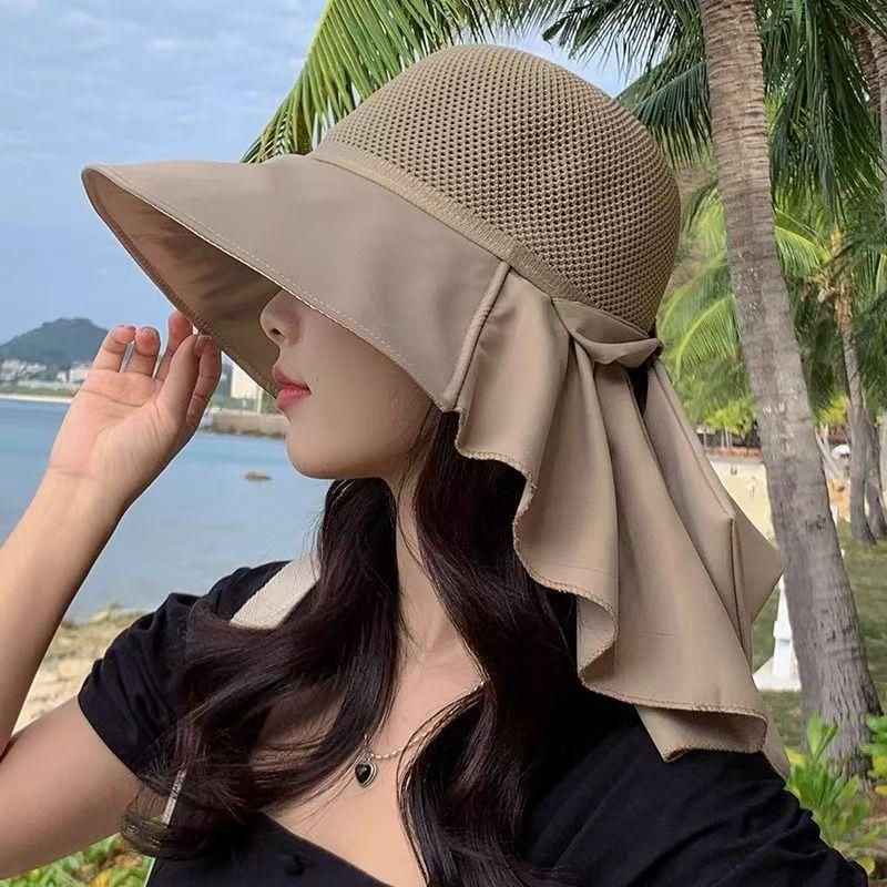 

Wrap-around foldable empty top sunscreen hat women s outdoor large brim vinyl UV protection summer sun visor standard