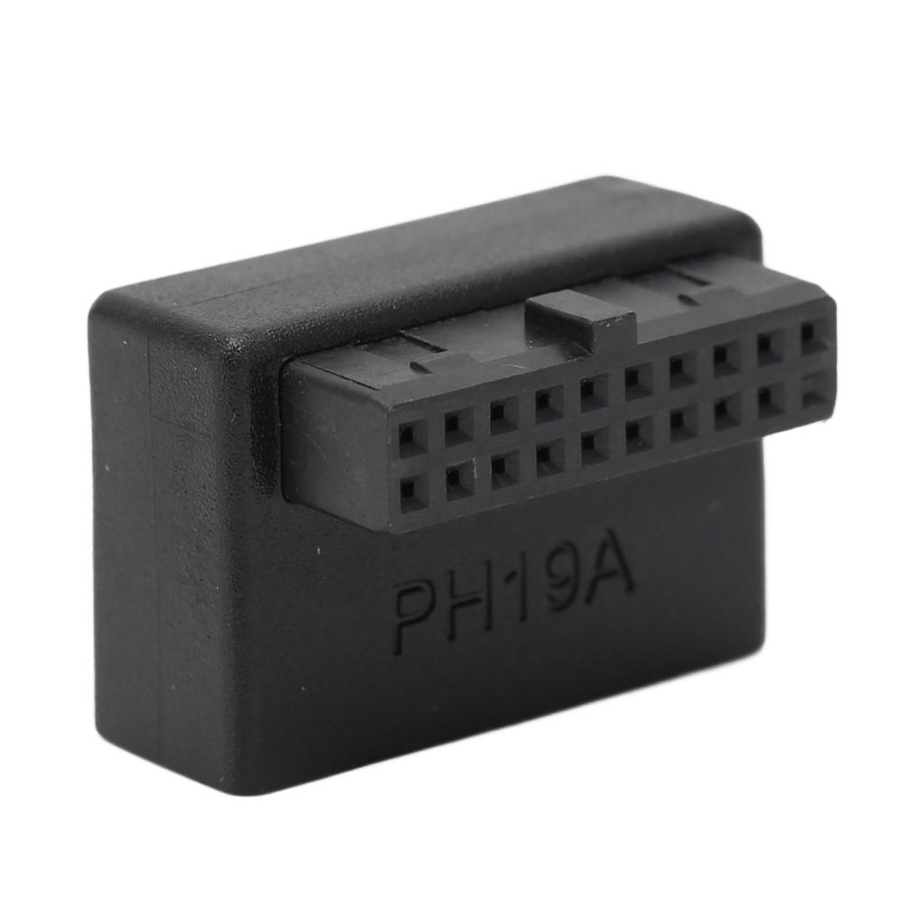 USB Front Panel Adapter Front Panel Socket 90 Degrees  Elbow USB3.0 19Pin To 20Pin Header Adapter for PC