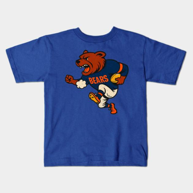 Boys Girls Soft Cotton Graphic Tees Vintage Chicago Bears Breathable Daily School Wear Kids T-Shirts