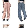 Women's Quick-Dry White Ice Silk Wide-Leg Cargo Pants - Summer 2025 Mountaineering Style