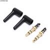 Male 90 right angle degree Jack Soldering 3/4 Pole 3.5mm L-shaped stereo headphone Plug Repair Earphones