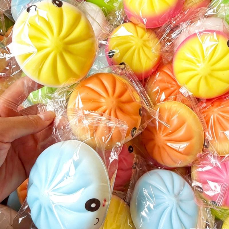 Cute Steamed Bun Soft Rebound Squeeze Toy Soft Slow Rising Adults Stress Relief Sensory Toy Gifts Home Office