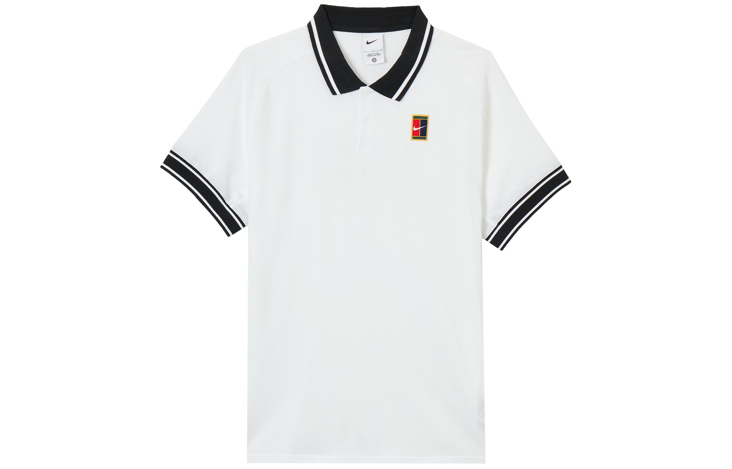Nike T Shirts Men s White Polo Collar Moderate Straight Fit FQ2102-100 XL