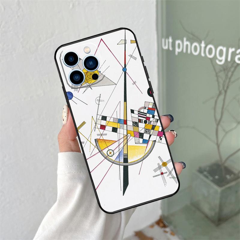 Wassily Kandinsky Abstract Artistic Silicone Soft Case For iPhone 17 Air 11 14 16 15 Pro Max 12 13 Mini 16 Plus 16e Back Cover