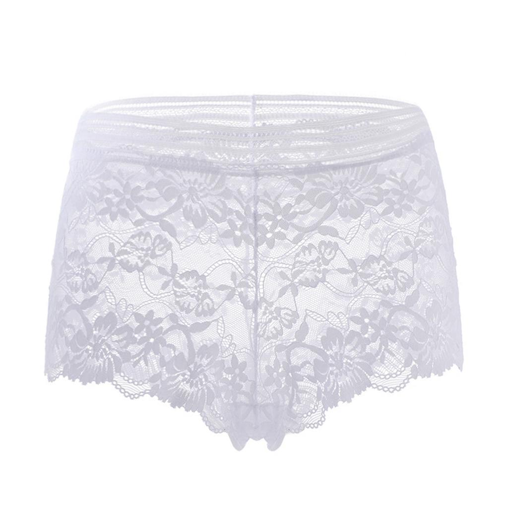 Women's Lace Underwear, Thin, Hip Lifting, Breathable, Mid Waist Floral Flat Angle Underwear