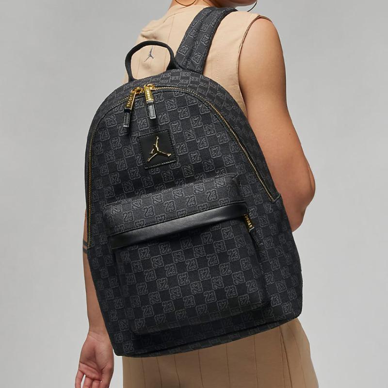 Jordan Gold Logo Monogram Backpack Black Jordan FJ6784-010
