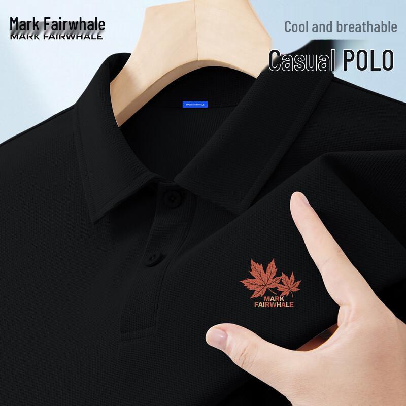 

Mark Fairwhale Men s Ice Silk Floral Print Polo Shirt M
