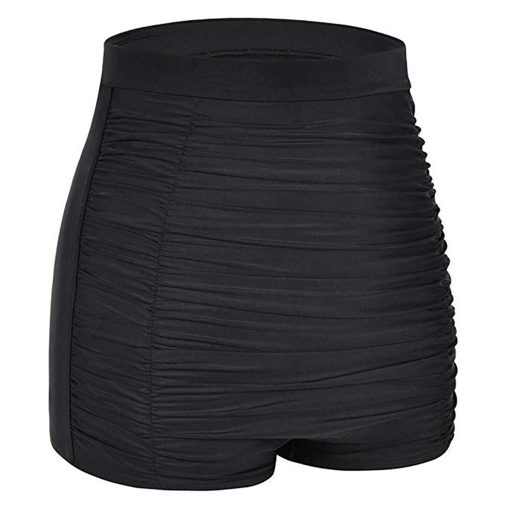Women Plus Size High Waist Bikini Bottoms Swim Briefs Beach Shorts Ruched Bottom