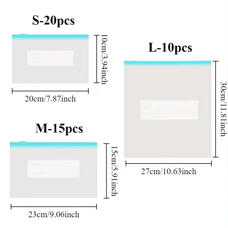 Household zipper sealed bag Suitable for refrigerator storage packaging and storage Self sealing fresh-keeping bags for food