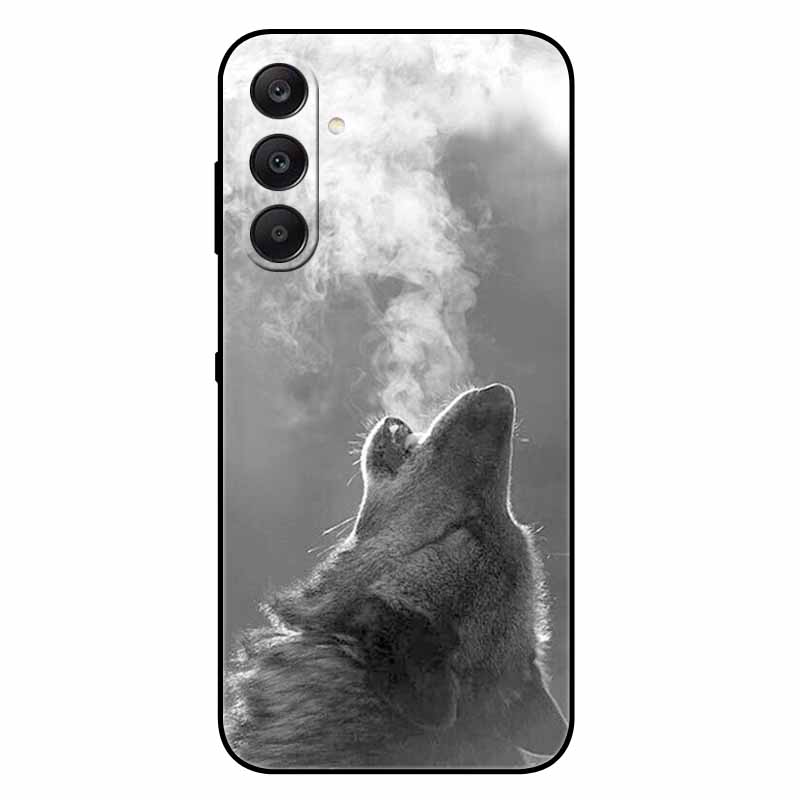 For Samsung A17 5G Case Black Silicone Soft Fashion Animal Back Cover For Samsung Galaxy A17 5G TPU Coque Cute Protective Bumper