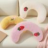 U-Shaped Pet Pillow Cat Neck Support Pillow Soft Fluffy Cat Calming Pillow with Cute Patterns Half Donut Cuddle Pillow for Cats And Small Dogs