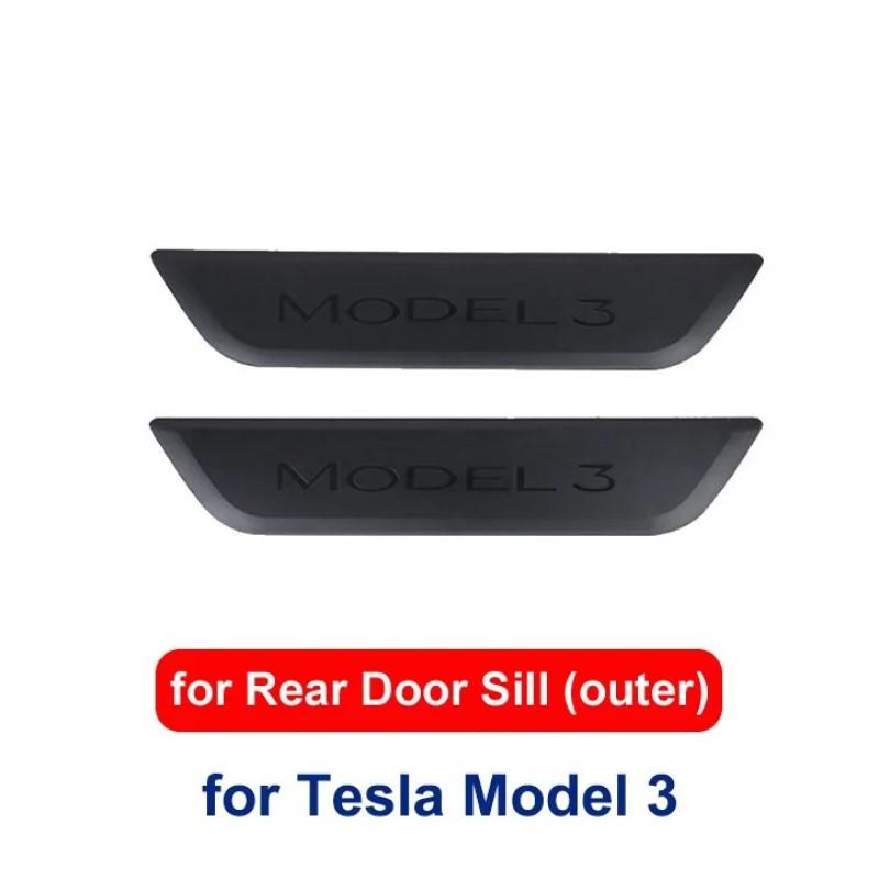Front Rear Door Sill Protector for Tesla Model 3 2025 Guard Anti-Scratch Cover Model3 2025 TPE Protection Interior Accessories